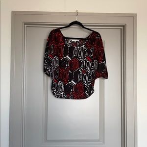 Patterned Short sleeve blouse